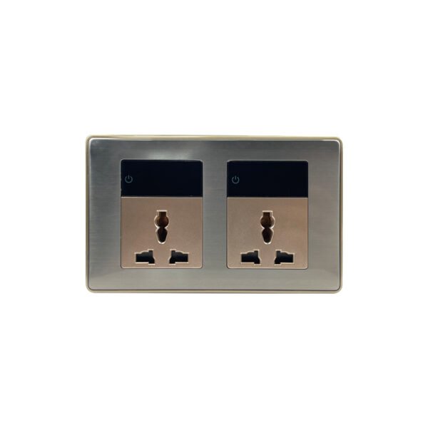 S8 metal finish -double socket