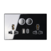 K60 Glass Ring LED Series - black switch 4gang - Image 4