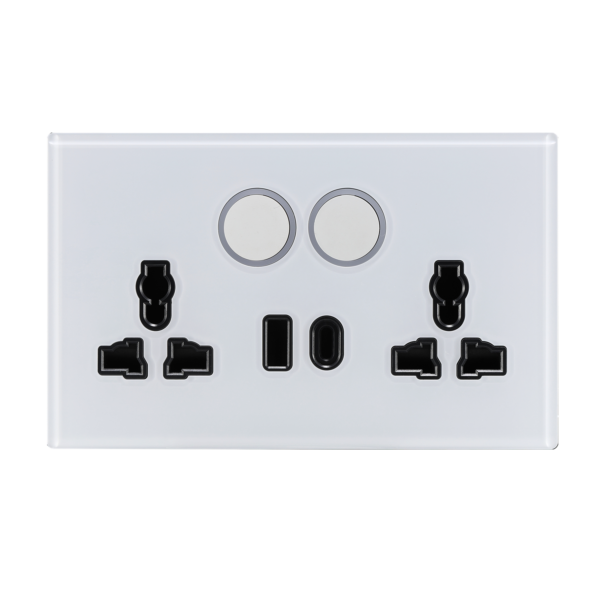 K60 Glass Ring LED Series - white switch 1gang - Image 3